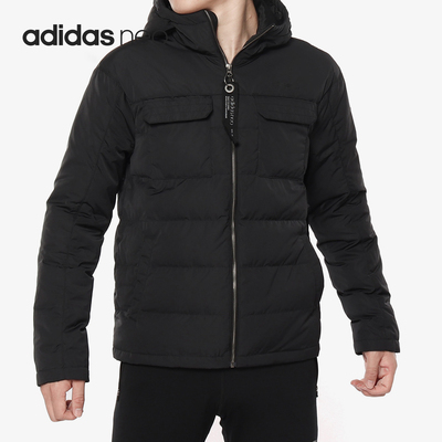 阿迪达斯男子保暖连帽羽绒服