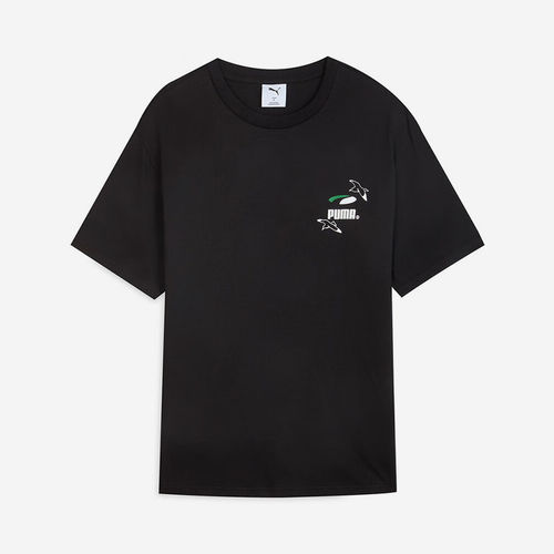 Puma/彪马正品2025夏季款男女印花宽松透气休闲短袖631253-01