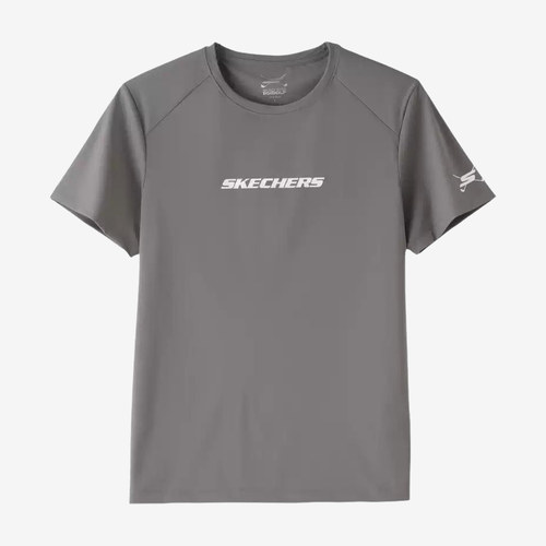 Skechers斯凯奇正品男女透气抗菌跑步短袖运动T恤P224U047-05CQ
