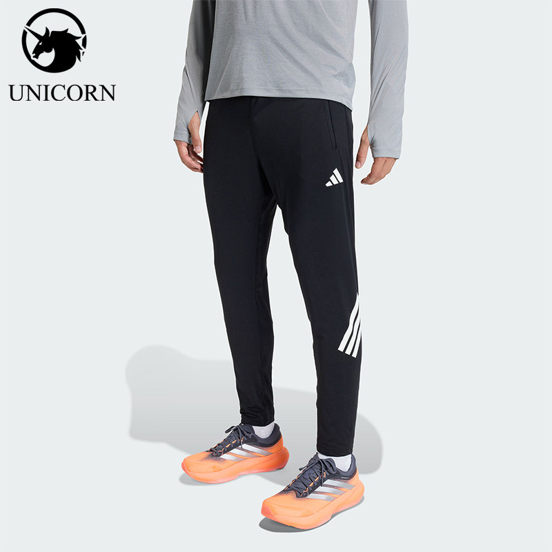 Adidas/阿迪达斯正品春秋男士运动跑步训练针织透气长裤KE6742 - 实物图