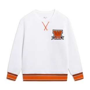 Lining 韦德系列儿童运动休闲宽松圆领套头卫衣YWDT043 李宁正品