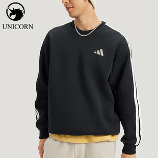 圆领针织柔软宽松卫衣套头衫 春秋男士 KR2514 阿迪达斯正品 Adidas