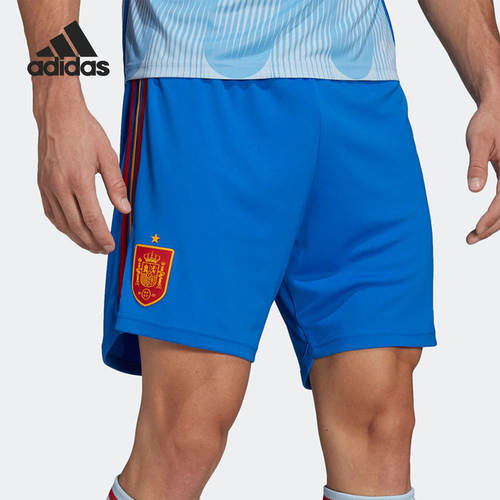 Adidas/阿迪达斯正品夏季西班牙队客场男子透气足球短裤 HE2025
