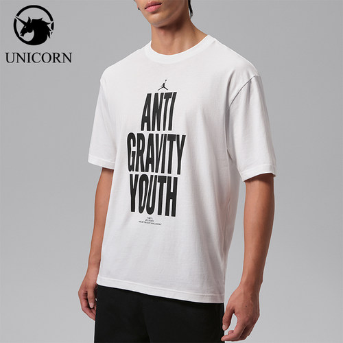Nike/耐克正品Jordan男士套头休闲透气舒适短袖T恤JF9386-100