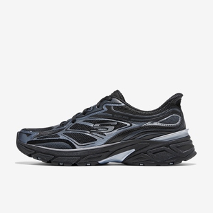 Skechers斯凯奇正品一脚蹬易穿脱 休闲运动女款老爹鞋150710-BLK