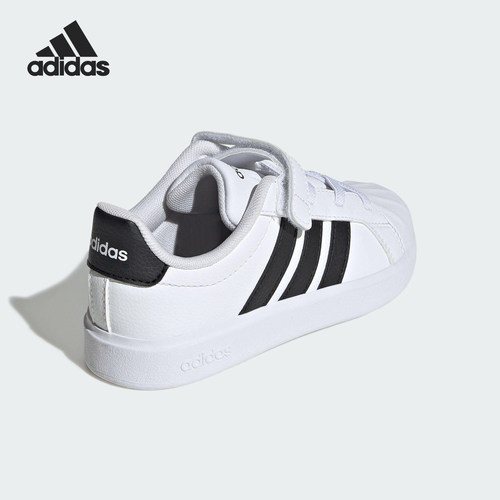 Adidas/阿迪达斯正品STREETTALK EL小童运动魔术贴休闲板鞋JQ6144
