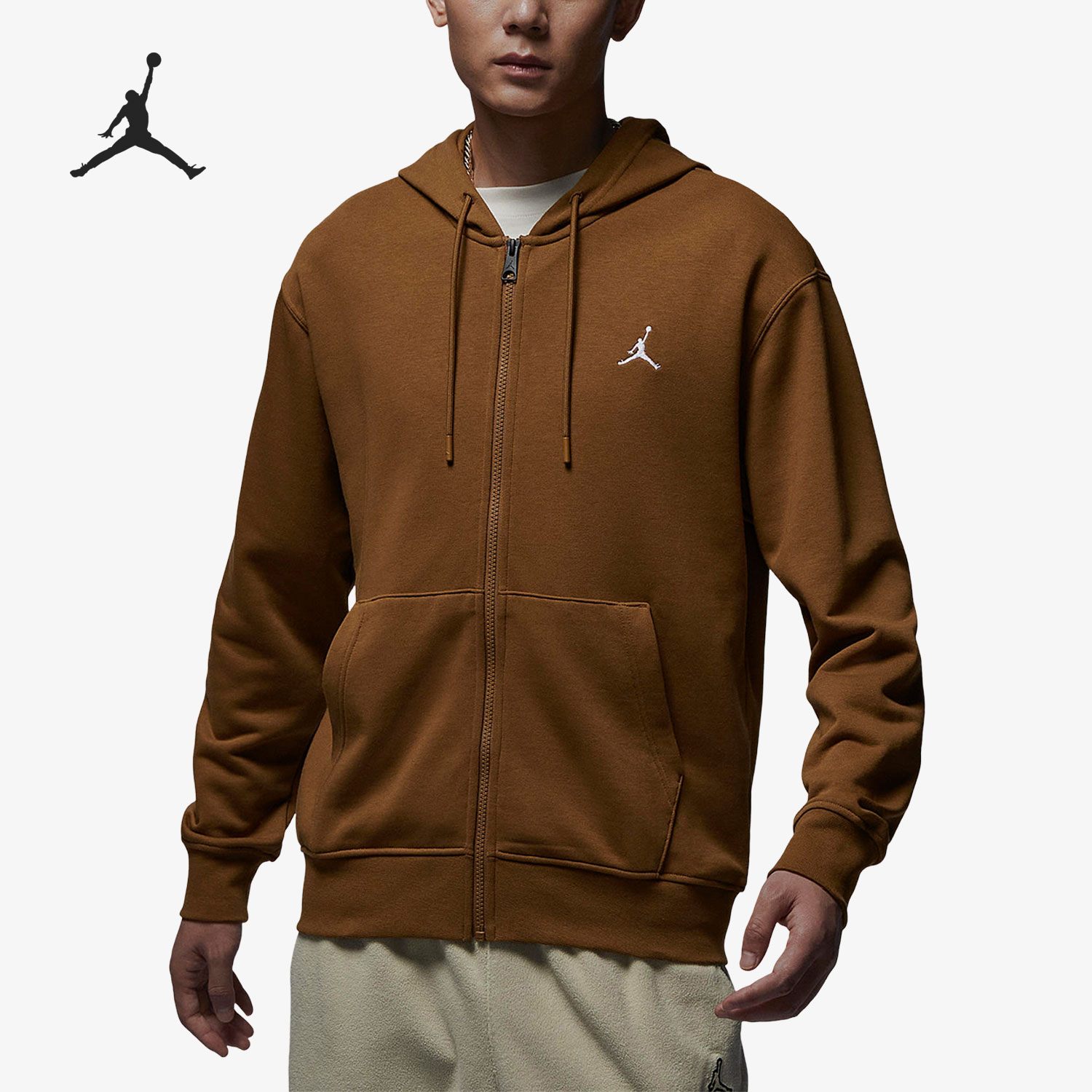 Nike/耐克正品JORDAN男士针织保暖连帽运动外套FQ1867-281