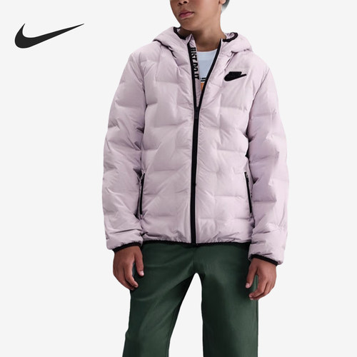 Nike/耐克正品连帽羽绒夹克新款儿童轻盈羽绒夹克HQ7186-019