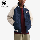 耐克正品 大童时尚 经典 Nike 字母拉链校园绗缝夹克外套IR0013 410