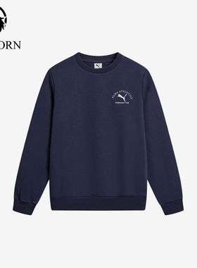 Puma/彪马正品Athletics新款男深蓝色加绒柔软卫衣694697-06