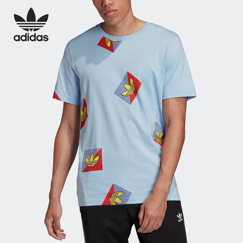 Adidas/阿迪达斯正品三叶草当季新款男子圆领运动短袖FM3343