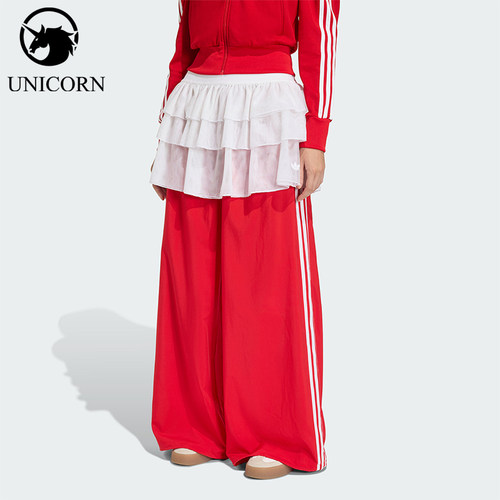 Adidas/阿迪达斯官方正品三叶草时尚女士宽松阔腿运动长裤KS1430