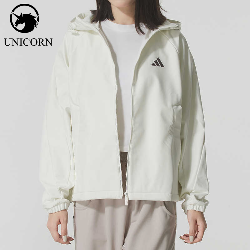 Adidas/阿迪达斯正品2025秋季款女士宽松户外防风运动外套KC0055