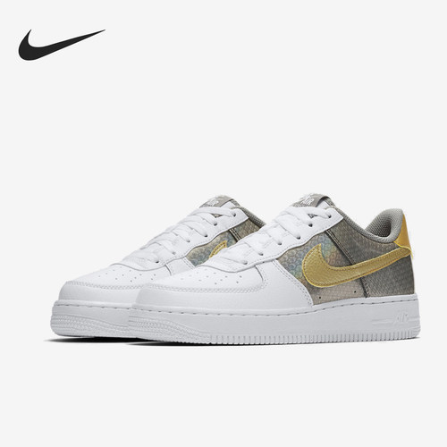 Nike耐克正品Air Force 1 GS大童低帮运动休闲板鞋CI3910-100
