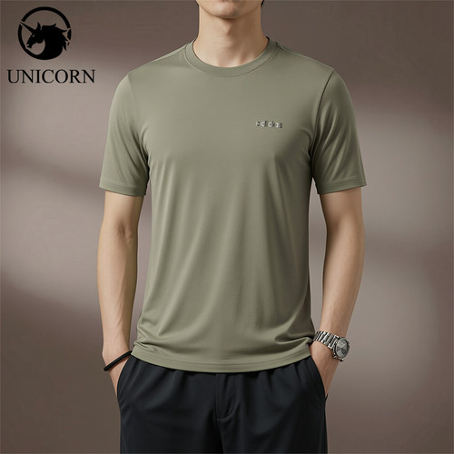 Adidas/阿迪达斯正品圆领宽松风男橄榄绿经典短袖休闲T恤KQ5316
