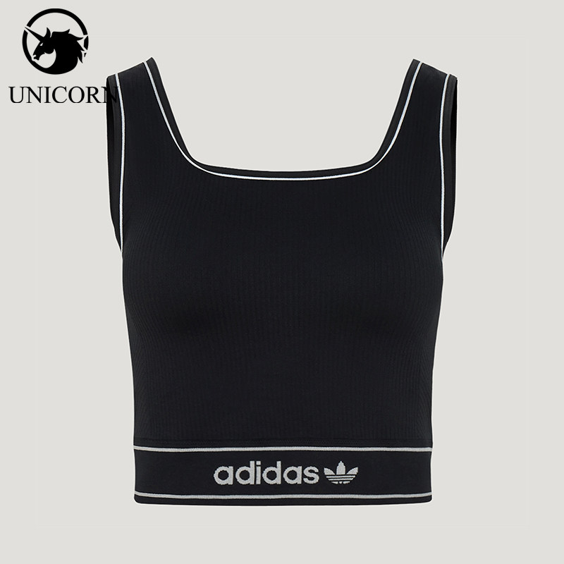 Adidas/阿迪达斯正品女士经典时尚透气休闲运动背心T恤LF4590