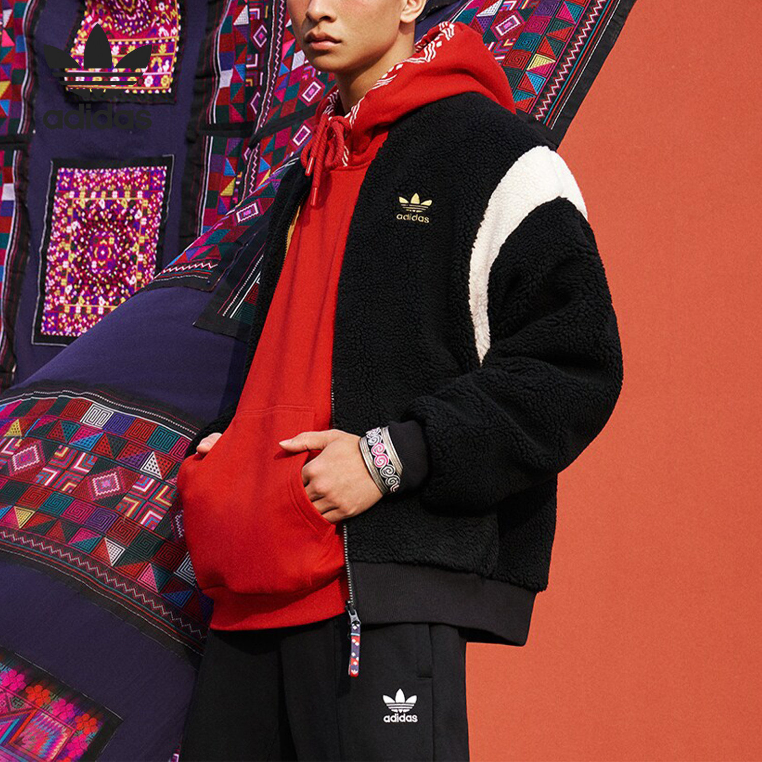 Adidas/阿迪达斯正品双面穿飞行员男女羊羔绒运动外套IX4215,运动服/休闲服装,运动茄克/外套,淘宝优惠券,粉丝福利购,淘宝优惠卷