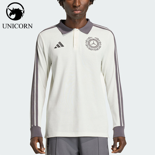 Adidas/阿迪达斯正品2026年男士休闲经典运动长袖POLO衫KE8281
