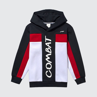 篮球系列运动休闲套头衫 儿童春款 连帽卫衣YWDQ043 童装 李宁正品