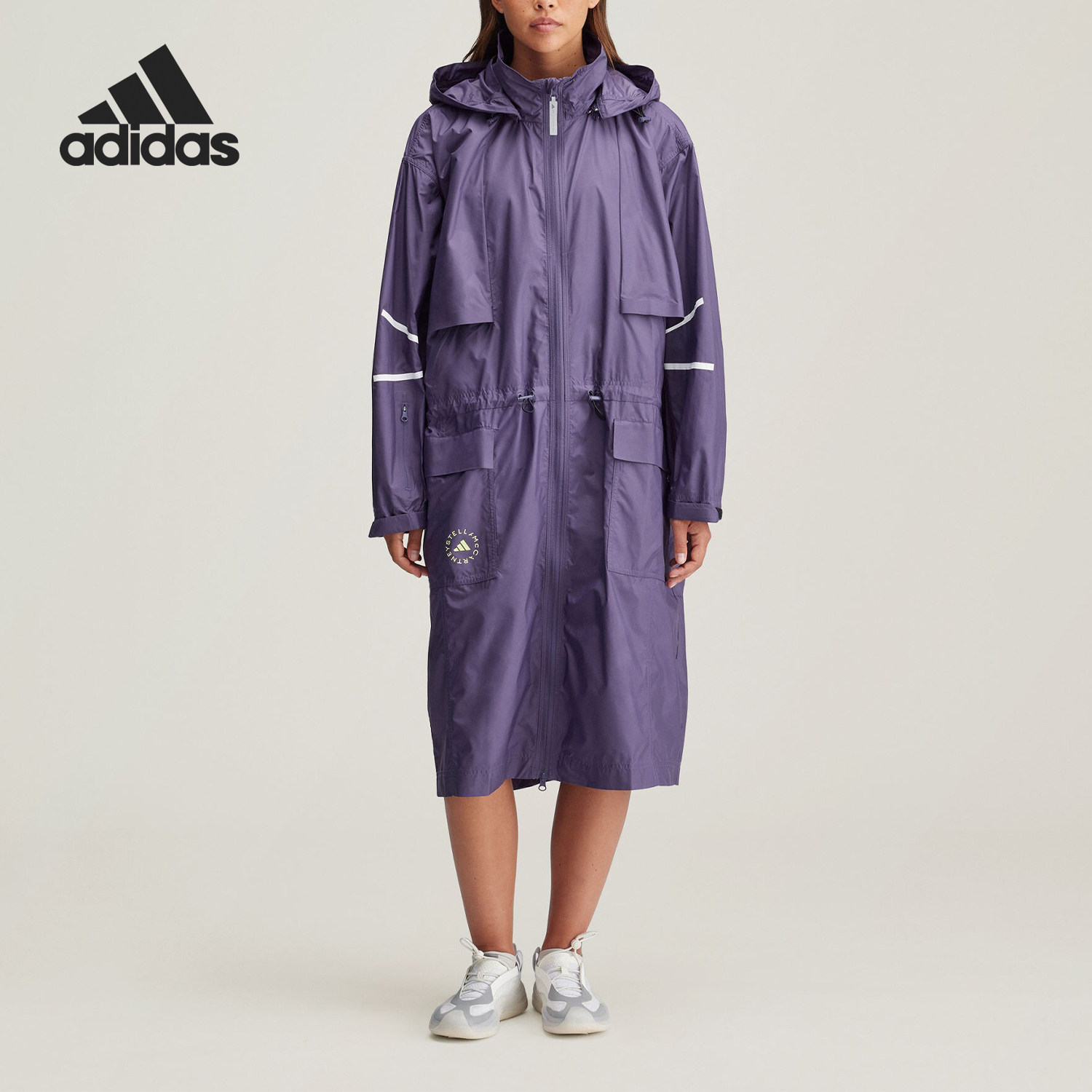 Adidas/阿迪达斯官方正品SW PARKA女士运动宽松连帽外套IW9918 - 实物图