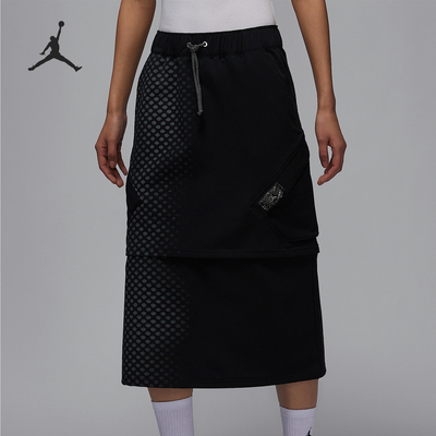 Nike/耐克正品JORDAN女士休闲可拆卸两穿半身裙HQ6067-010