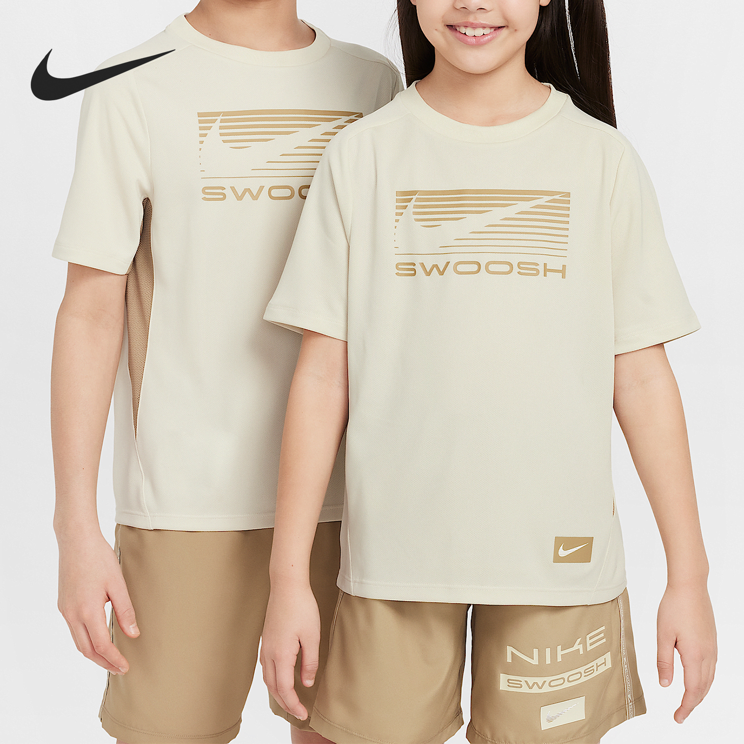 Nike/耐克正品Multi Dri-FIT大童网眼拼接针织T恤HJ3743-229