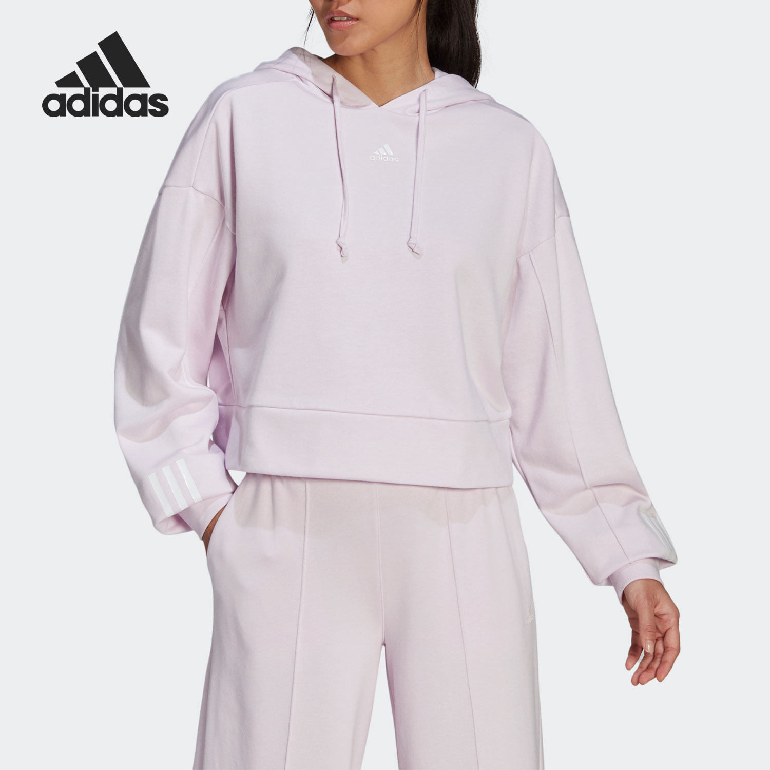 Adidas/阿迪达斯正品当季新款女子时尚透气连帽衫HT3501
