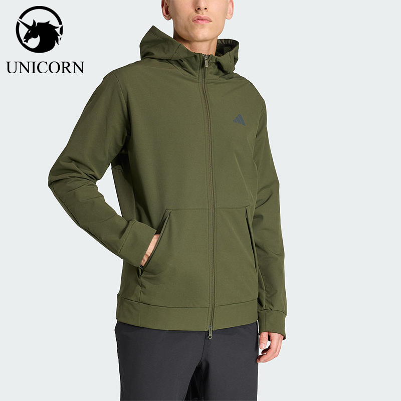 Adidas/阿迪达斯正品2025秋季款男士日常连帽梭织运动外套KE4370