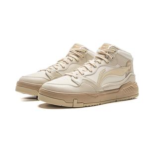 复古加绒保暖中帮板鞋 李宁正品 MID女子经典 80s AGCV408 COMMON