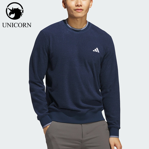 Adidas/阿迪达斯官方正品Ultimate365新款男藏蓝色亲肤卫衣JW1618