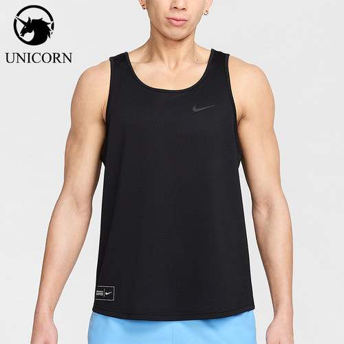 Nike/耐克正品夏季男士休闲针织运动圆领透气背心T恤HV7073-010