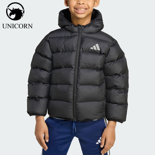Adidas/阿迪达斯正品2025小童反光简约运动休闲保暖棉服JM8864