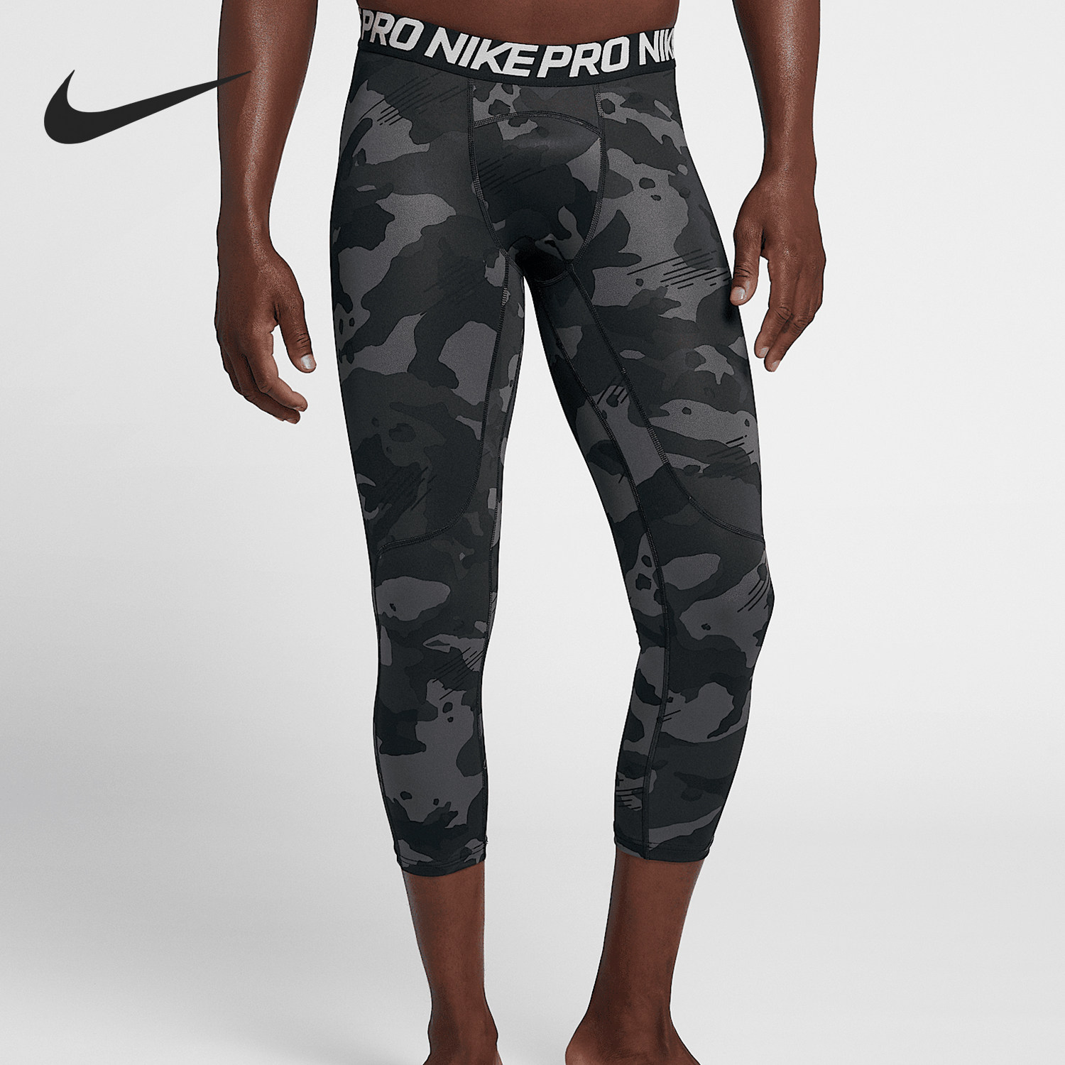 Nike/耐克正品PRO男士紧身透气篮球运动训练七分裤AQ1198-010