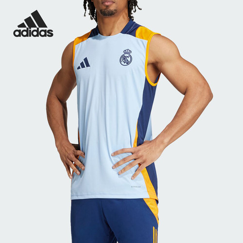 Adidas/阿迪达斯正品REAL SL JSY男士皇马足球无袖球衣IT5094