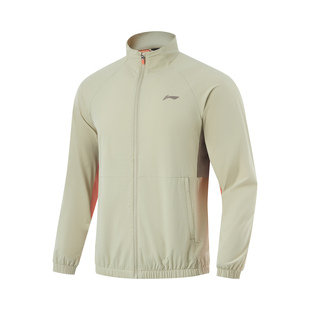 李宁正品 健身系列男子立领拉链简约休闲透气运动夹克外套AJDU205