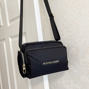 高级感小众单肩斜挎女包休闲百搭牛津布小方包2023新款纯色方型包