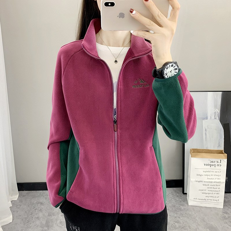 快速蓄热抓绒衣外套女式卫衣柔软秋冬款保暖加厚摇粒绒冲锋衣内胆