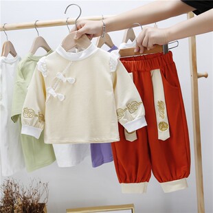 一岁宝宝衣服女网红唐装 男童春装 韩版 洋气2020婴儿春秋套装 潮 新款