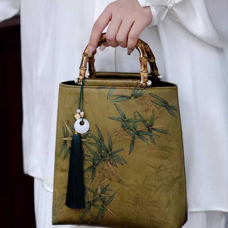 新中式古风汉服裙子香云纱多宝流苏竹节包包国风手拎包竹节手提包,箱包皮具/热销女包/男包,水桶包,淘宝优惠券,粉丝福利购,淘宝优惠卷