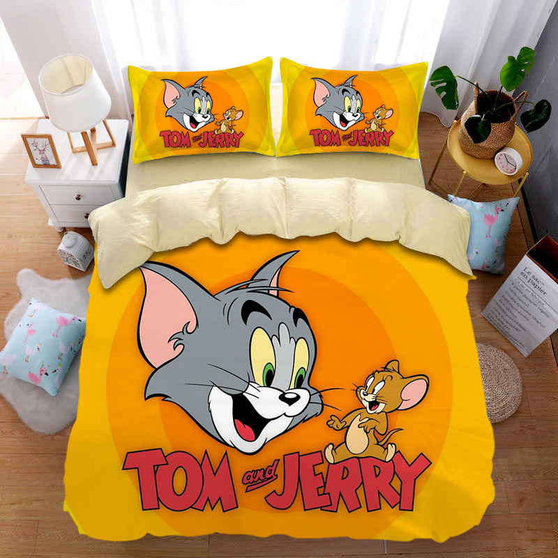 猫和老鼠儿童卡通纯棉四件套男孩卧室全棉被套被单床X单三件套床