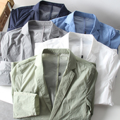 男士 高颜值 夏季 肌理工艺 抗皱轻薄休闲西服外套夹克 轻若无物