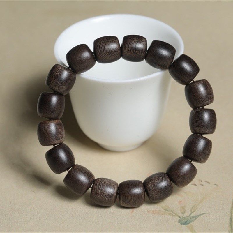 惠安黑油老料沉香手串1.2桶珠手链佛珠念珠约23克九分沉浓郁奶香,饰品/流行首饰/时尚饰品新,沉香,淘宝优惠券,粉丝福利购,淘宝优惠卷