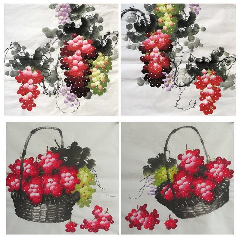 花鸟国画手绘无款画芯牡丹四尺斗方水墨客厅玄关装饰字画R37