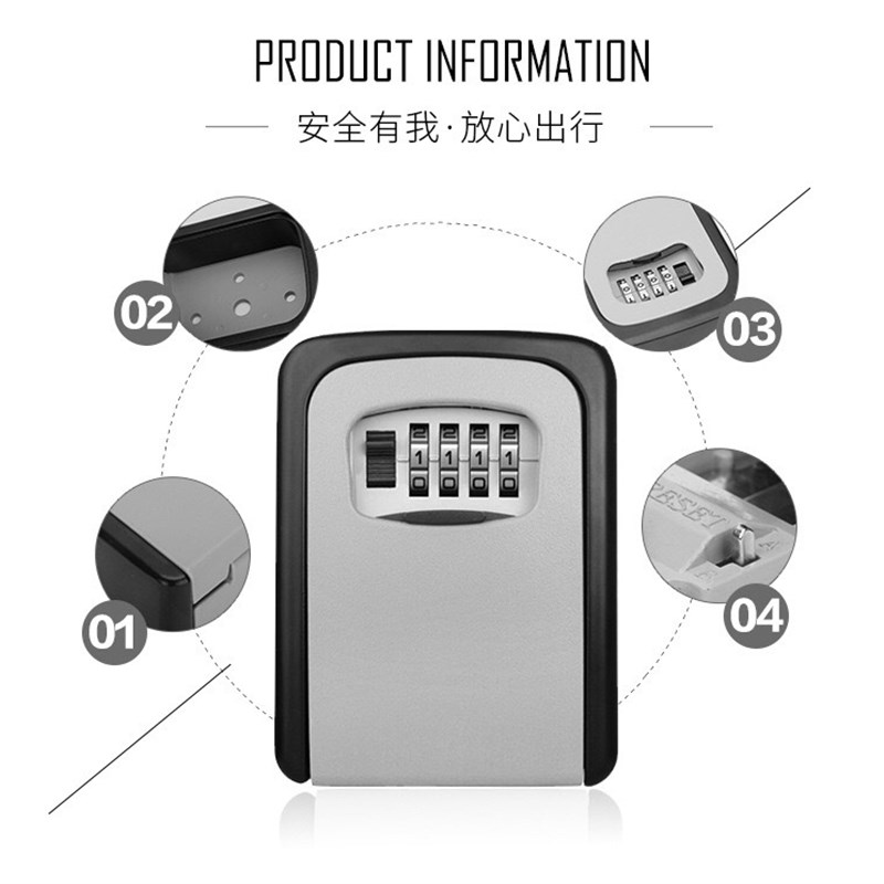 装修用猫眼密码钥匙盒密码钥匙存放盒防砸全钢猫眼密码盒定制图片