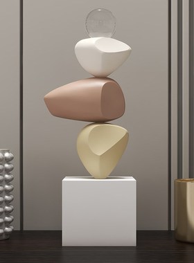 时来运转桌面客厅酒柜办公室房间玄关家居软装饰品石头工艺品