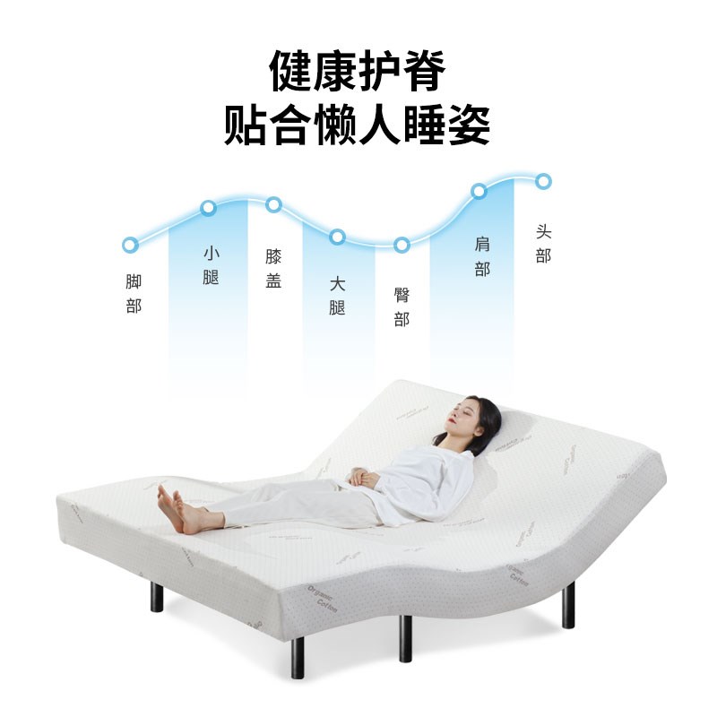浪漫电动智能乳胶床垫多功能零重力遥控升降单人家用卧室床22