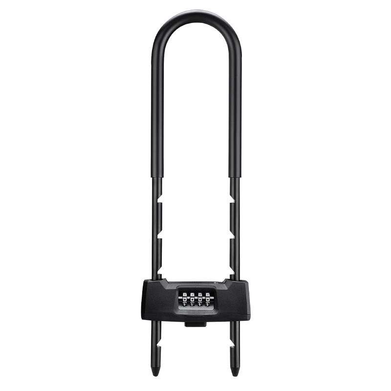 玻璃门u型密码锁防剪防撬商铺开门办公机u形锁加长仓库插锁