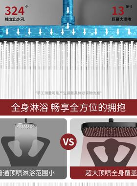 顶喷头增压大洒头顶大喷头单独洗澡大出水量莲蓬头