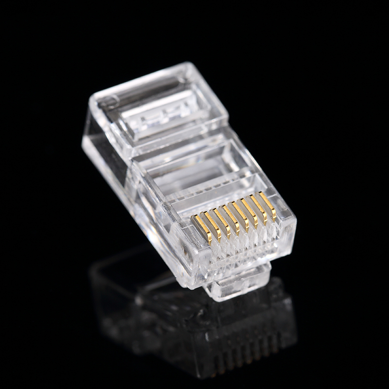 水晶头超五d5六类cat6e屏蔽rj45千兆电脑网线网络对接头连接器