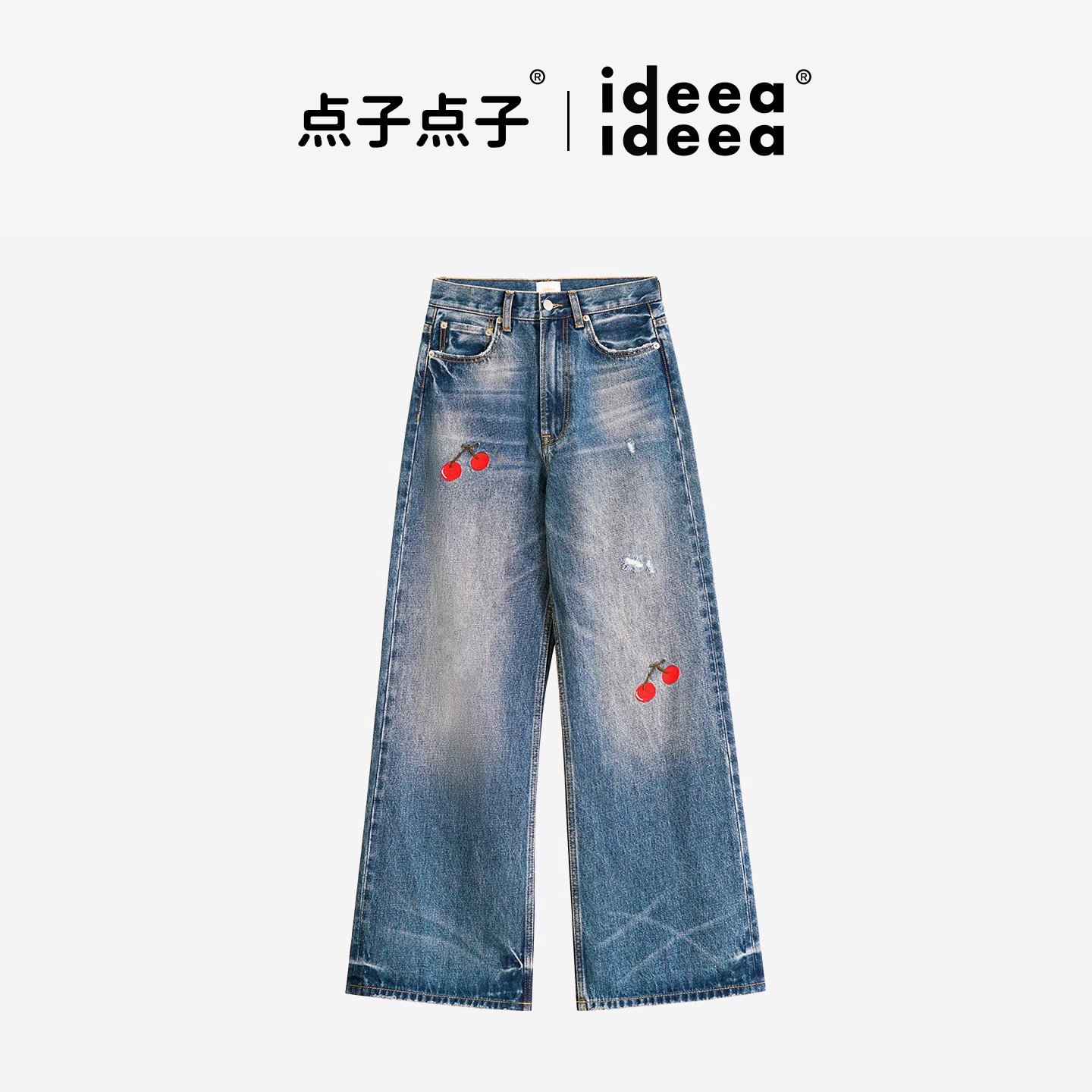 ideea点子点子微喇刺绣牛仔裤